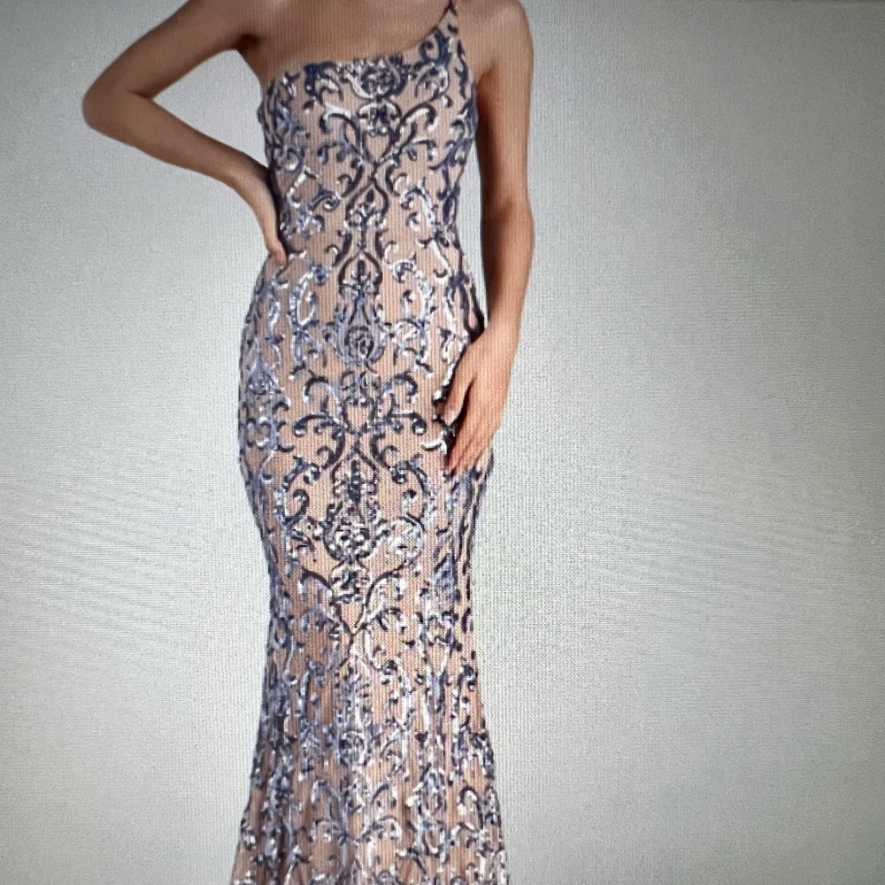 One shoulder sequin mermaid dress